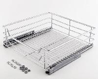 Выдвижная корзина для хранения сковородок и кастрюль, с шариковыми направляющими скрытого монтажа , с креплением для выдвижных фасадов